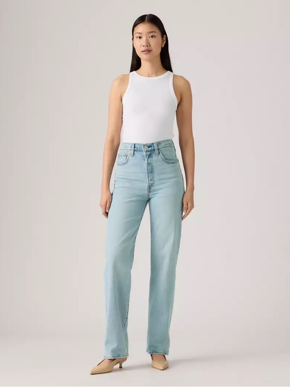 Levi’s Ribcage Straight Full Length Women's Jeans Blaster Stone NWT
